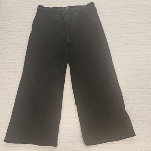 J. Crew Black Wide-Leg Crop Pants